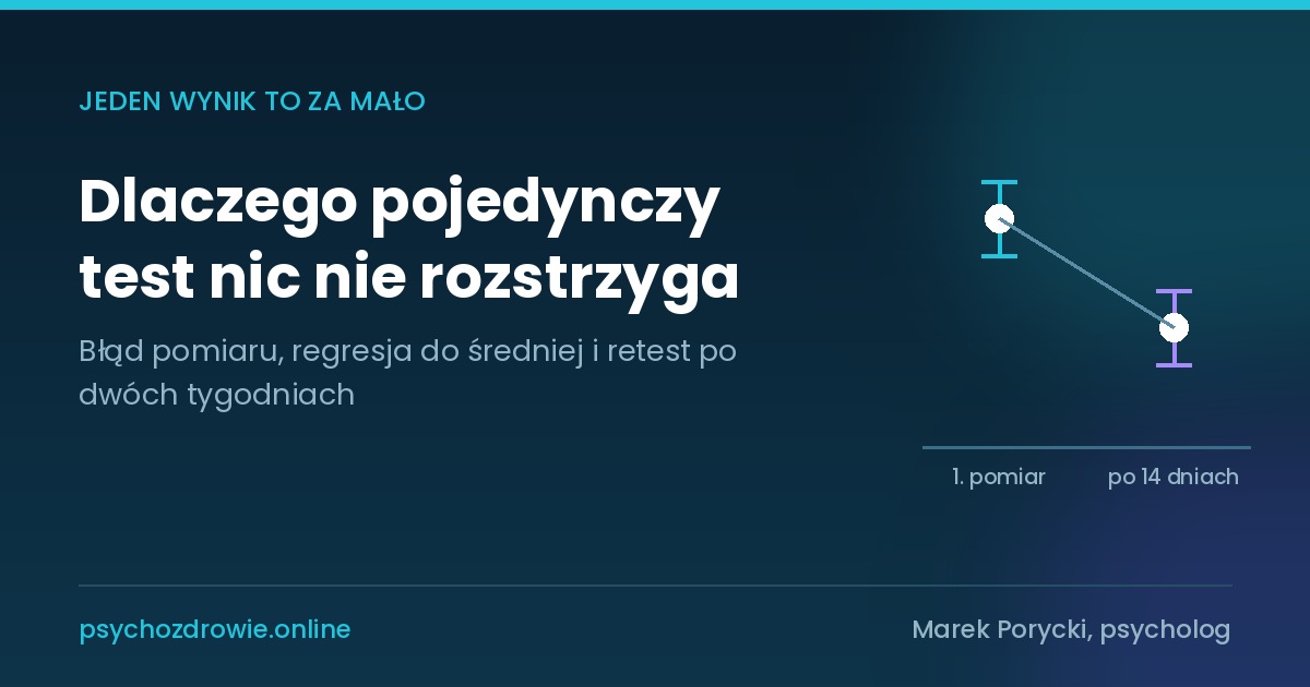 Jeden wynik testu to za mało, potrzebny retest